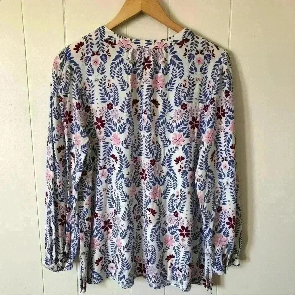 Talbots Floral Printed Rayon Top Blouse Size 1X - Picture 9 of 9